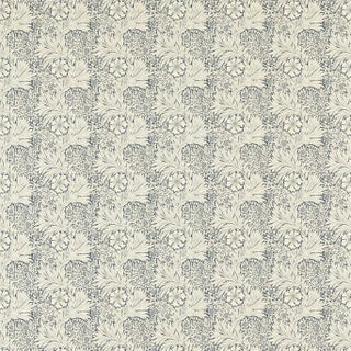Morris & Co Marigold Fabric in Indigo For Sale