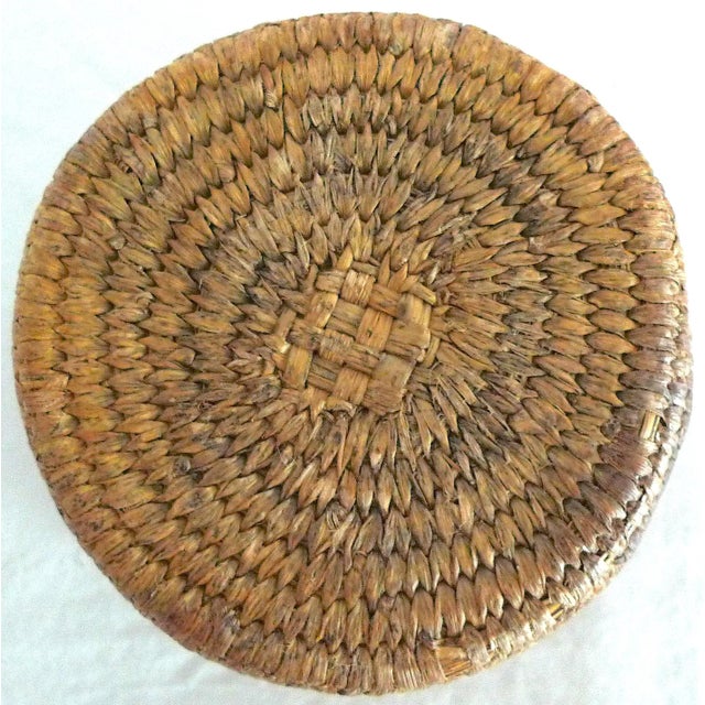 Brown Early 20th Century Northwest Coast and Pequot Native American Style Baskets - a Pair For Sale - Image 8 of 9