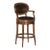 Oval Back Swivel Counter Stool, Bordeaux Finish For Sale