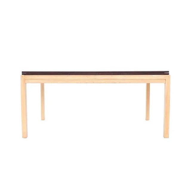 Wood Two Tone Dining Table With Two Leaves For Sale - Image 7 of 10