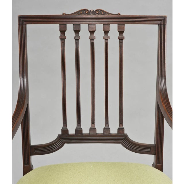 English Mahogany Open Armchair, circa 1860 For Sale In Boston - Image 6 of 9