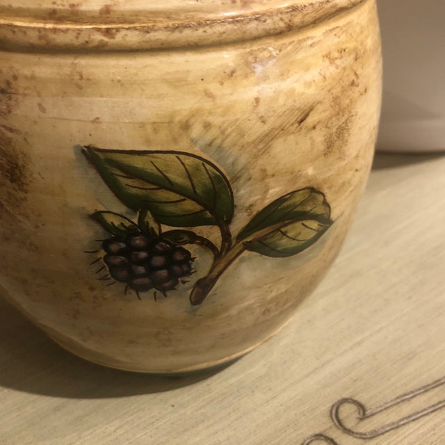 Ceramic Italian Hand Painted Ceramic Sale Canister For Sale - Image 7 of 11