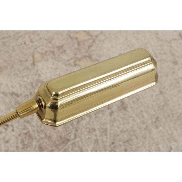 Metal 1980s Mid-Century Modern Adjustable Brass Floor Lamp For Sale - Image 7 of 13