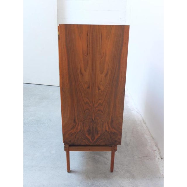 Walnut Abstracta Bar Cabinet by Jos de Mey for Van den Berghe-Pauvers, 1960s For Sale - Image 6 of 18