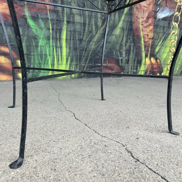 Salterini Early 21st Century Salterini Outdoor Patio Iron and Glass Square Dining Table, Attributed For Sale - Image 4 of 8