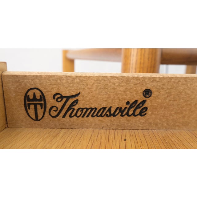 Quality Glass Top One Drawer Side End Tables Nightstands Thomasville - A Pair For Sale - Image 6 of 12