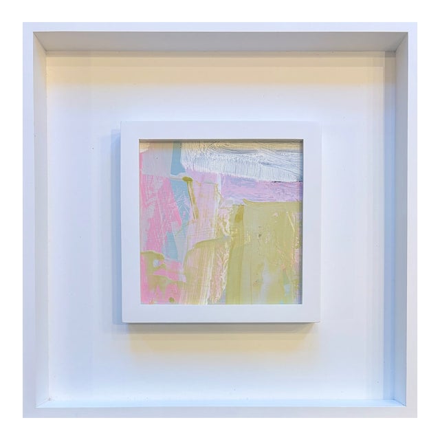 Sarah Trundle, Contemporary Framed Abstract Painting, "Dreamy" For Sale