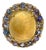 Bochic “Capri” Vintage Honey Opal & Tanzanite Ring — 18K Gold & Silver For Sale