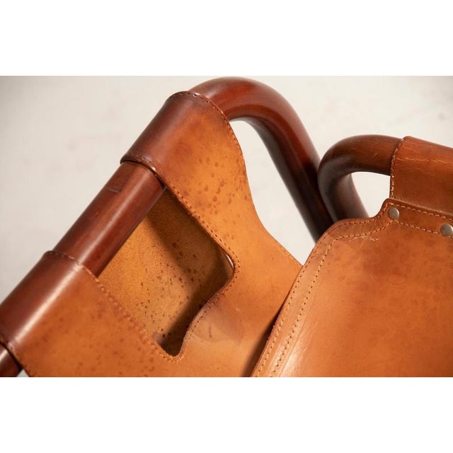 Safari Armchair in Leather and Bamboo by Tito Agnoli, 1960s For Sale - Image 14 of 16