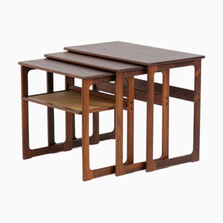 Model 219 Nesting Tables by Johannes Andersen & Illum Wikkelso, Set of 3 For Sale - Image 14 of 14