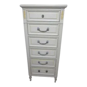 1970s Vintage Wood Lingerie Dresser Chest Six Drawer by Dixie Cream