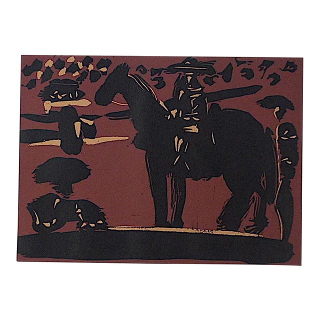 This is an original 1962 lithograph (not offset) titled "Picador" of the original linocut by Pablo Picasso. Limited...