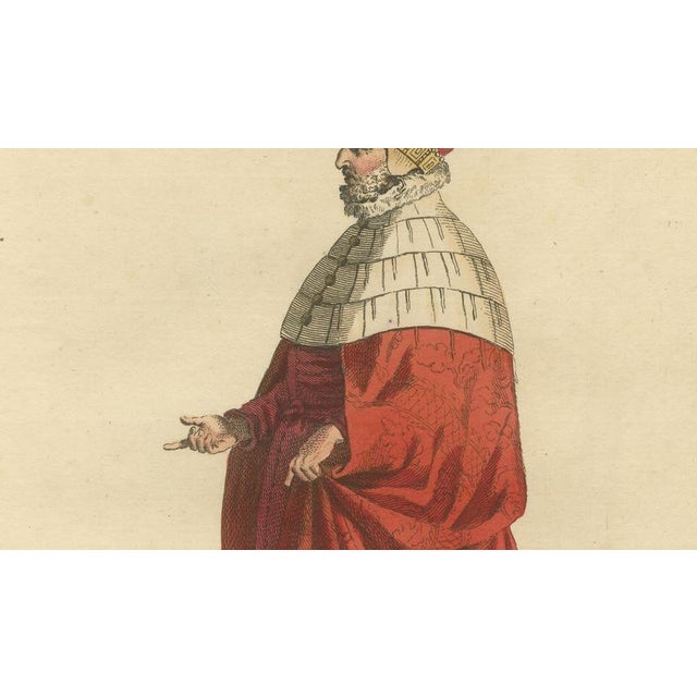 European School, Duke and Duchess of Venice Costume, 1581, Engraving, Set of 2 For Sale - Image 6 of 11