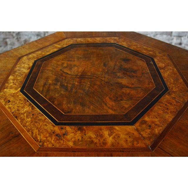 Biedermeier Coffee Table in Cherry and Walnut, 1870s For Sale - Image 6 of 12