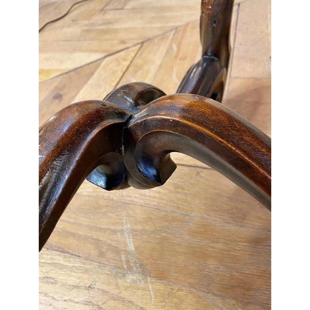 Green Louis XIII Walnut Armchair For Sale - Image 8 of 13