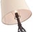 Light Beige Linen & Twisted Iron Lamp For Sale - Image 4 of 6