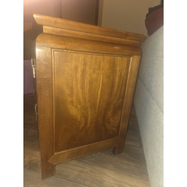 1970s Chin Hua 2 Drawer Night Stands Finished in Burl Wood Veneers For Sale - Image 13 of 13