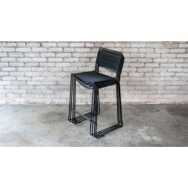 Post Modern Giandomenico Belotti Attributed 'Spaghetti' Counter Stools, C. 1980s - Set of 4 For Sale - Image 15 of 18