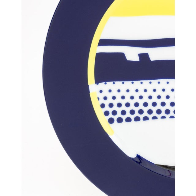Roy Lichtenstein (American, 1923-1997) by Rosenthal Polychrome Glazed Porcelain Service Plate, numbered 0953 from a...
