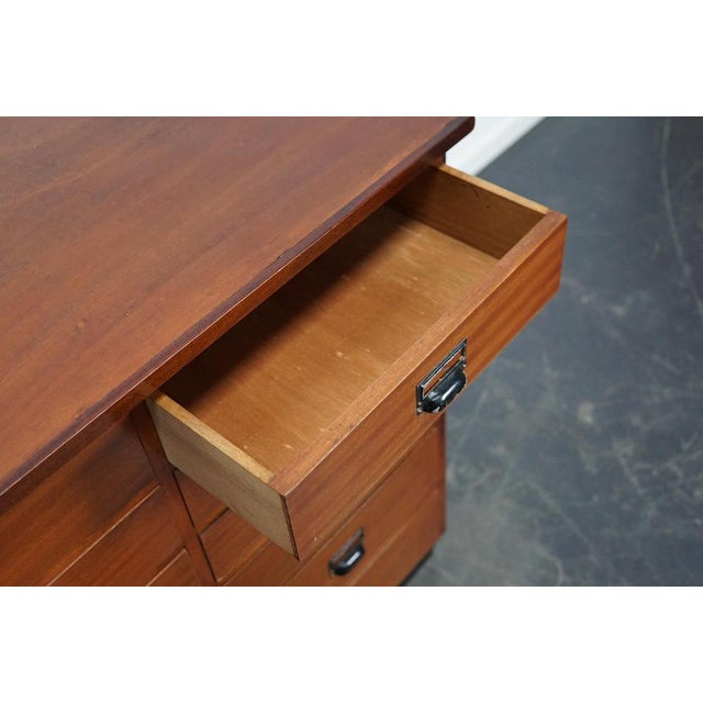 Mid-20th Century Dutch Industrial Mahogany Apothecary Cabinet For Sale - Image 17 of 18