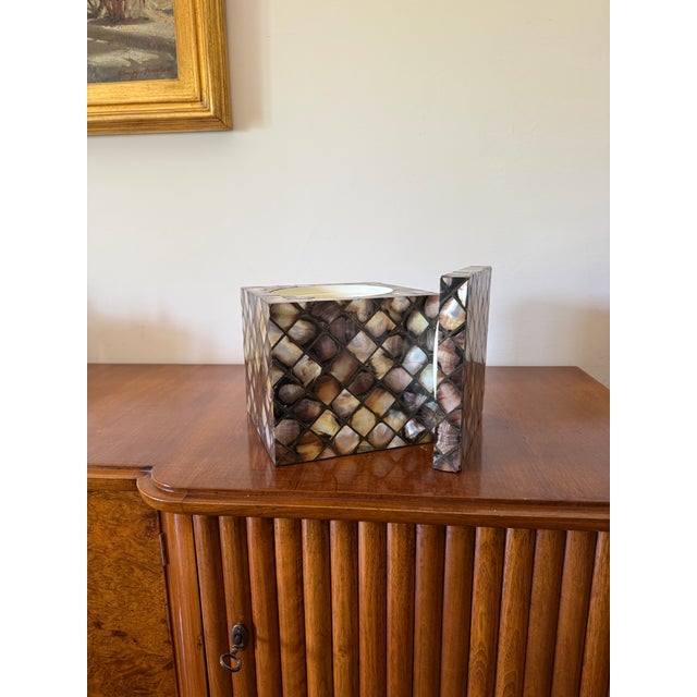 Mid-Century Mother-of-Pearl Flakes Ice Bucket, Italy 1950s For Sale - Image 17 of 17