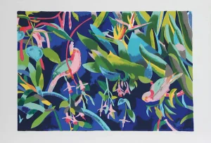 Linda Bastian, Rose Breasted Cockatoos, Serigraph