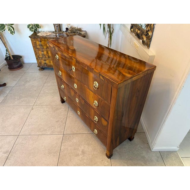 Antique Biedermeier Chest of Drawers in Walnut For Sale - Image 6 of 14