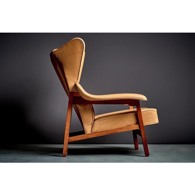 Wood Vintage Italian Lounge Chairs in Cognac Leather by Camo, 1950s, Set of 2 For Sale - Image 7 of 15