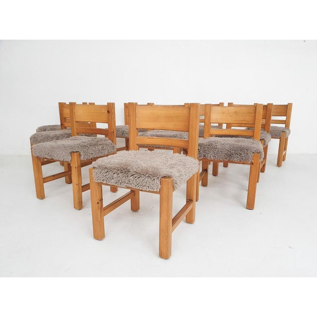 Pinewood Dining Chair in the style of Ate Van Apeldoorn, the Netherlands, 1970s, Set of 10 For Sale - Image 3 of 13
