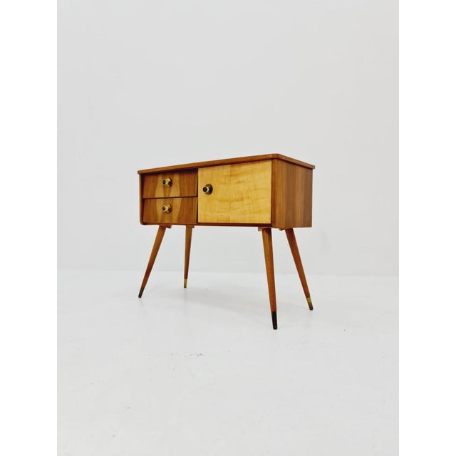 Small Mid-Century German Walnut and Beech Sideboard, 1950s For Sale - Image 10 of 11