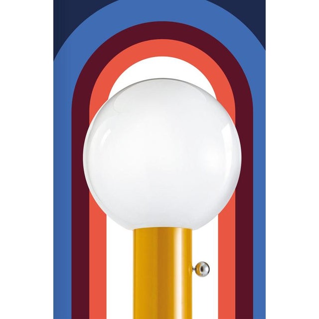 Black Glass Globe Brass Tube Marble Base Giorgio Floor Lamp by Magic Circus Editions For Sale - Image 8 of 12