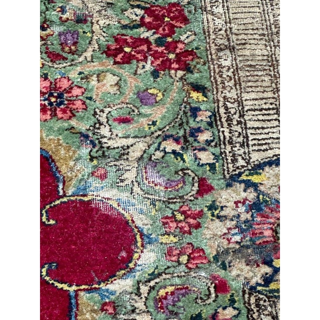 Large Mid-Century Distressed Kirman Rug, 1950s For Sale - Image 12 of 18