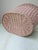 Vintage Dusty Pink Woven Wicker Wastebasket For Sale - Image 4 of 6