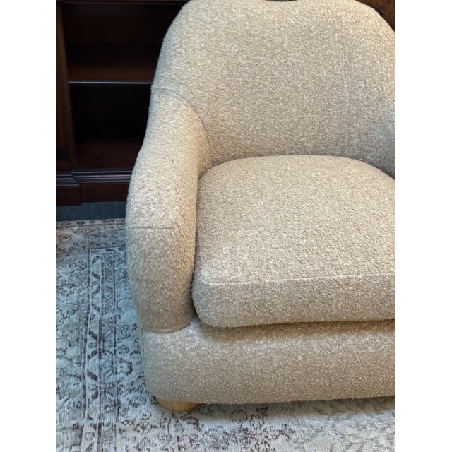 Camel Cb2 Bacio Lounge Chair For Sale - Image 8 of 12
