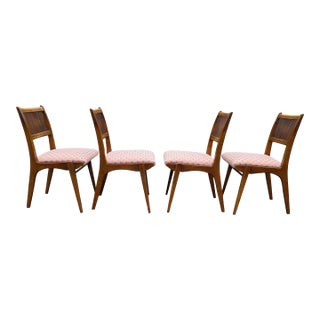 1950s Attributed Drexel Dining Chairs John Van Koert Dateline Collection Set of 4 For Sale