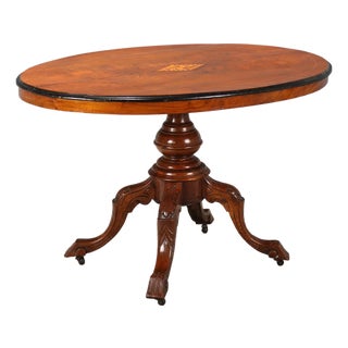 Walnut Sail Table with Maple Inlay For Sale