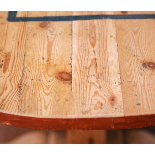 Wood French Pine Folding Wine Tasting Table With “Champagne” and Fleurs De Lys Motifs For Sale - Image 7 of 11