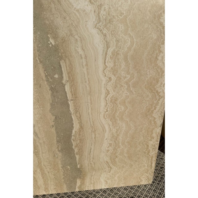 Late 20th Century Travertine Cube Coffee Table or Side Tables Italian - Pair For Sale - Image 5 of 9