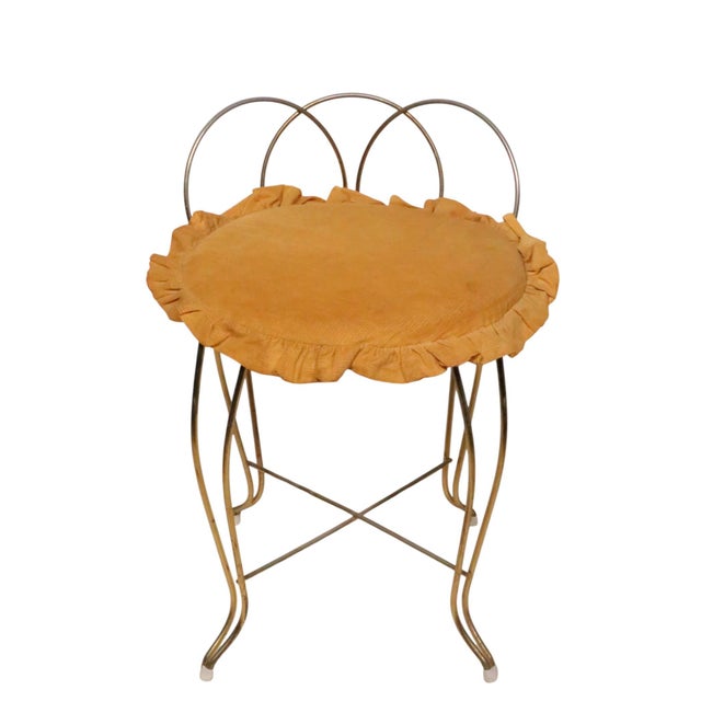 Hollywood Regency Vanity Stool For Sale - Image 9 of 9