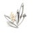 Metal 1990s Mikimoto Estate Akoya Pearl Brooch Pin Sterling Silver For Sale - Image 7 of 11