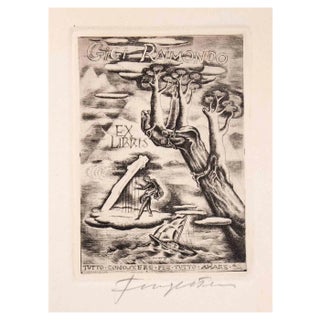 Michel Fingesten, Ex Libris Gigi Raimondo, 1937, Etching For Sale