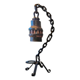 Vintage Dutch Brutalist Chain Floor Lamp, 1970s For Sale