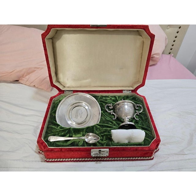 19th Century Silver Baptismal Set, 1890, Set of 5 For Sale - Image 18 of 18