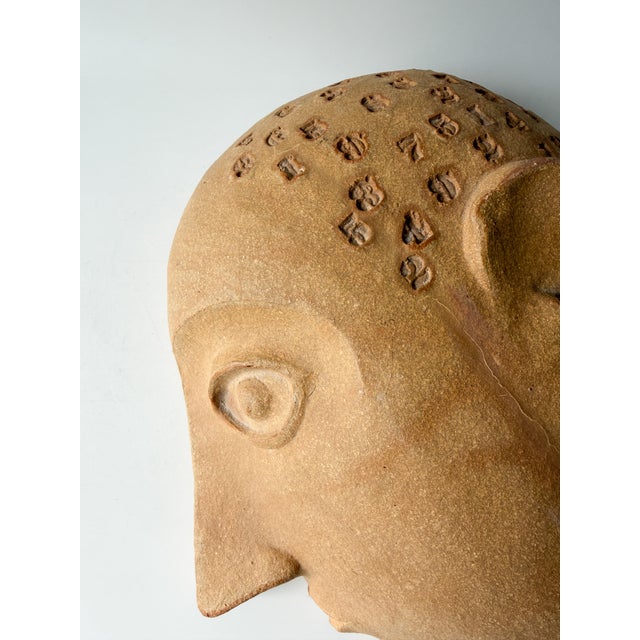 David Gil 1950s David Gil Ceramic Abstract Face Sculpture Half for Bennington Pottery For Sale - Image 4 of 7