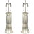 Metal 1970s Arts and Crafts Glazed Silver Leaf Finish Table Lamps - a Pair For Sale - Image 7 of 7