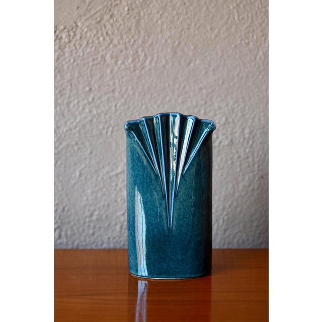Vintage Art Deco Porcelain Vase from Virebent, 1970s For Sale - Image 3 of 10