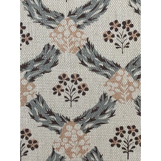 Robert Kime Linen Blend Myrtle Fabric 5 1/2 Yards For Sale