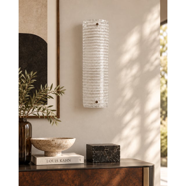 Glass Modern Italian Murano Glass Textured Wall Sconces, 2000, Set of 2 For Sale - Image 7 of 10