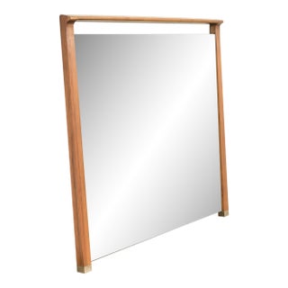 John Van Koert for Drexel Profile Mid-Century Modern Sculpted Walnut Wall Mirror, 1961 For Sale