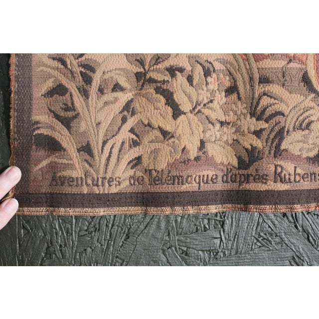 Rustic European Antique 1920s or Earlier Garden Scene Tapestry in the Style of Rubens For Sale - Image 3 of 12